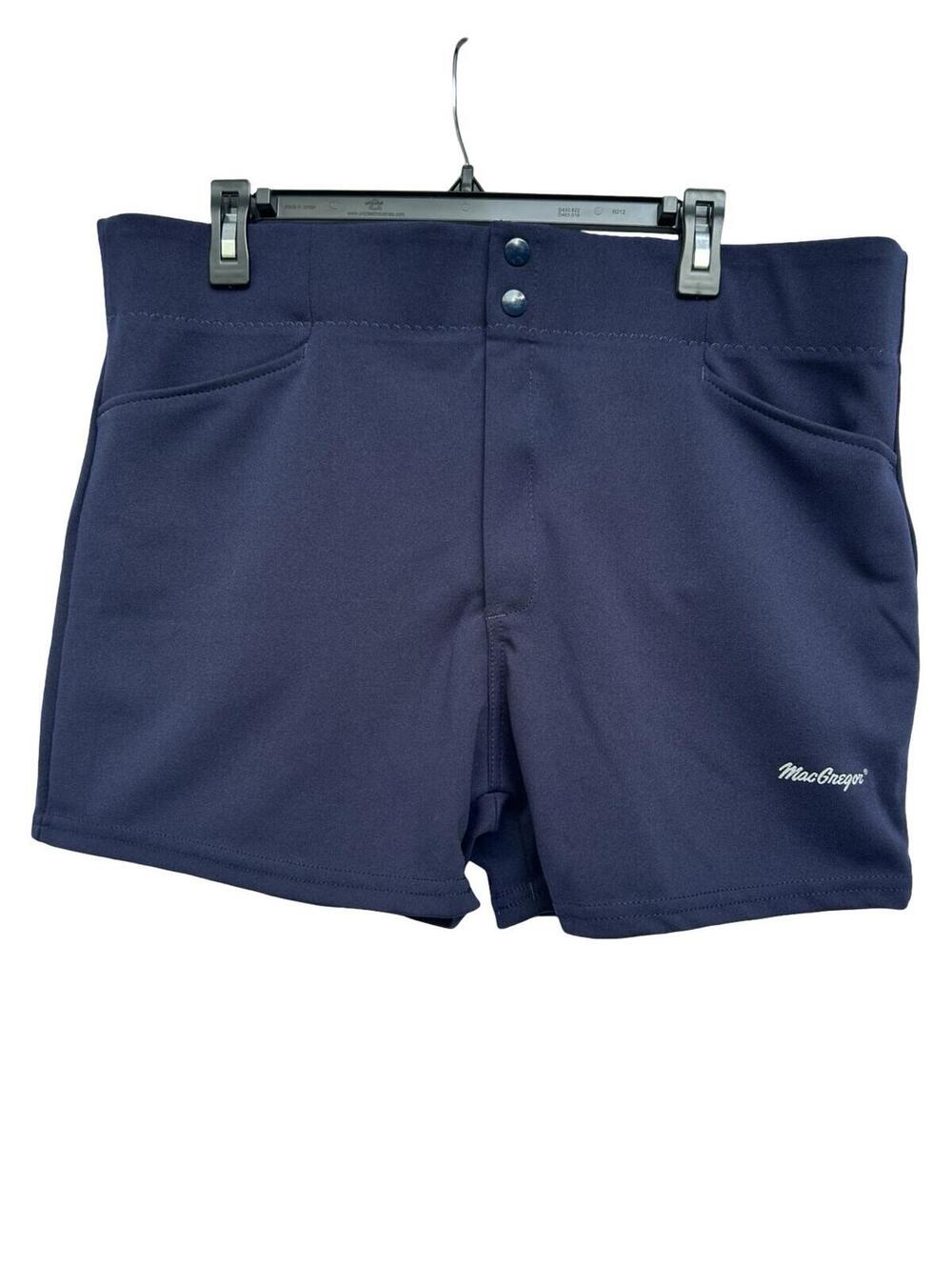 Vintage MacGregor Coach Shorts Navy Snap Front Athletic USA Size 40 XL